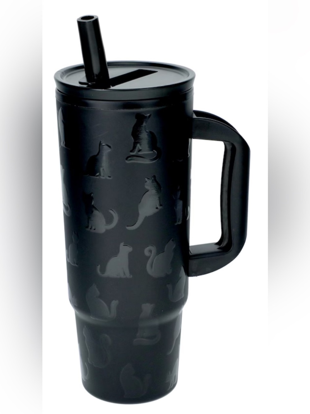 Black Cat Pattern Travel Tumbler